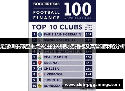 足球俱乐部应重点关注的关键财务指标及其管理策略分析 足球俱乐部应重点关注的关键财务指标及其管理策略分析